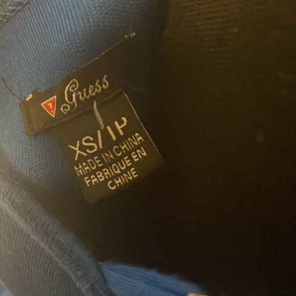 Royal Blue GUESS Spaghetti Strap Zip Up Dress XS $45 - Picture 6 of 8